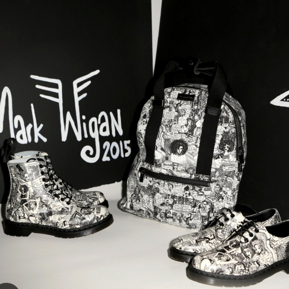 Dr Martens Rare Mark Wigan Collaboration Party People 1461 size 10